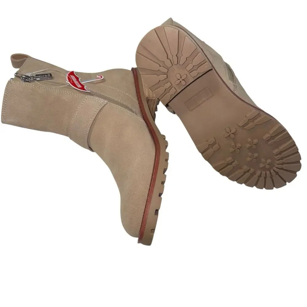 Blondo Kaina Beige Women's Waterproof suede ankle boots SZ/ 7